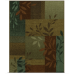 Mainstays Traditional Leaf Block Multicolor Print Area Rug, 20 in x 34 in