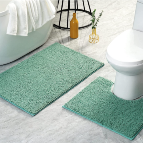 Blue Lagoon Spa Collection 2 Piece Cotton Bath Rug Set Green