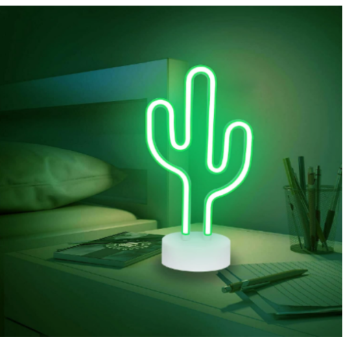 LED Cactus Neon Signs Green Cactus Light