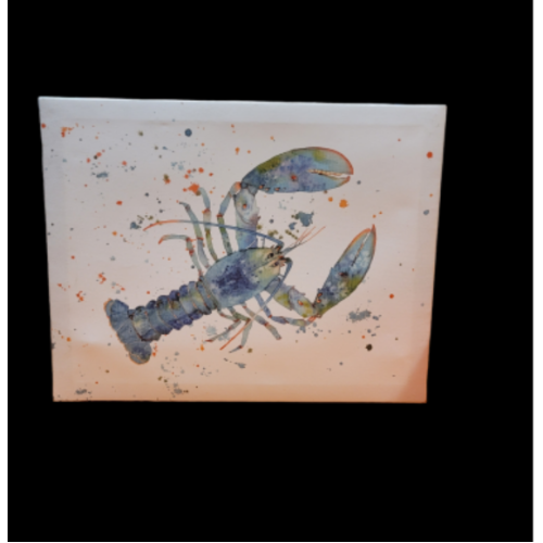 Canvas Wall Decor Lobster 11in x 14in x 1.5in