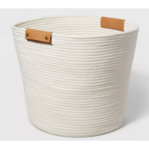 Decorative Coiled Rope Basket White - Brightroom™