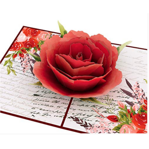 Lovepop Love Rose Bloom Pop Up Card - 3D Card