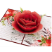 Lovepop Love Rose Bloom Pop Up Card - 3D Card