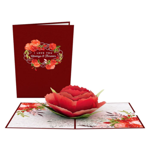 Lovepop Love Rose Bloom Pop Up Card - 3D Card