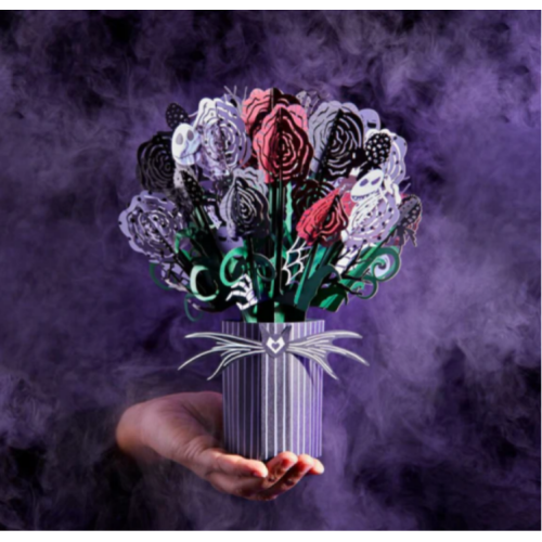 Lovepop Disney Tim Burton's The Nightmare Before Christmas Seriously Spooky Bouquet, 10 X 7, 3D Paper Flower Bouquet, Birthday Gift