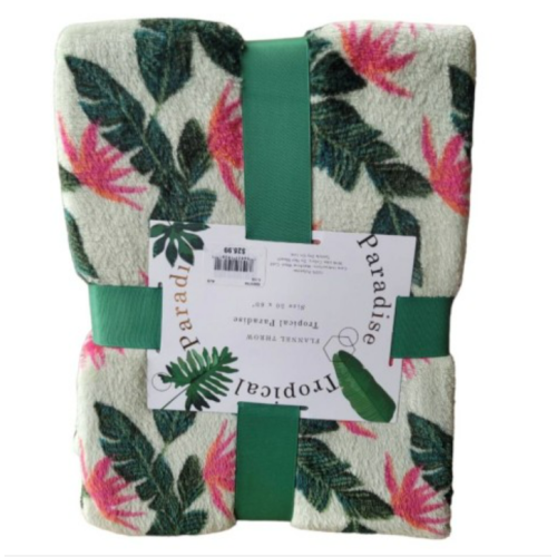 Blanket Flannel Throw Tropical Paradise