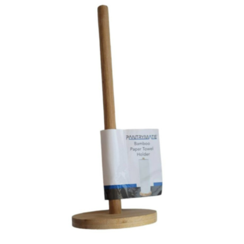 Bamboo paper towel holder