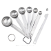 Upgrade Stainless Steel Measuring Spoons Set, Small Tablespoon, Teaspoons, Set 6 with Bonus Leveler