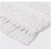 Threshold 20"x32" Knit Striped Chenille Bath Rug Fringe White