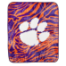 College Covers Clemson Tigers Raschel Throw Blanket, 60 in by 50 in