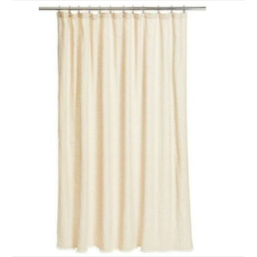 THREADERY Crinkle Linen Cotton Shower Curtain 72in x 72in