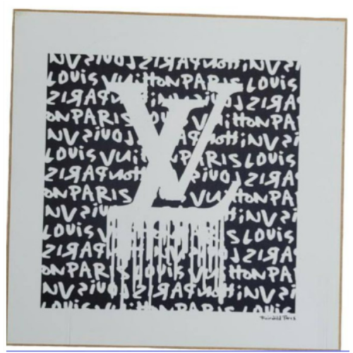 Louis Vuitton Dripping Logo Pattern - Canvas Print