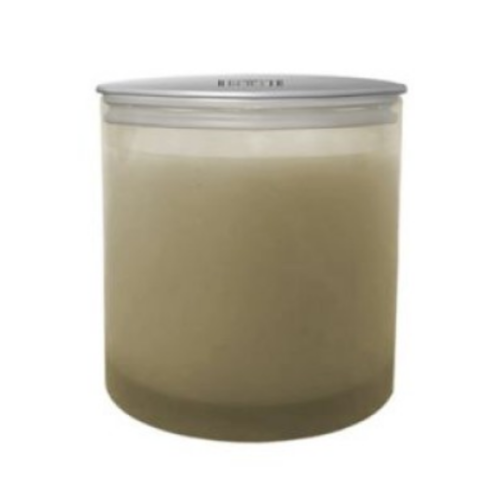 Everhome™ Amber Musk 11 oz. Glass Jar Candle with Lid in Taupe