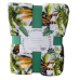 Tropical Paradise Flannel Throw Blanket. Palm & Tiger Print