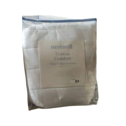 NESTWELL Cotton Comfort Twin XL MATTRESS PAD 100% Cotton Hypoallergenic