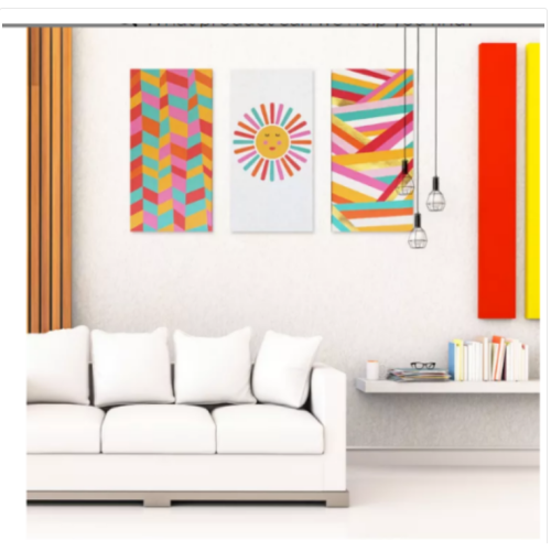 Wild Sage™ Geometric Sun 15-Inch x 30-Inch Canvas Wall Art (Set of 3)