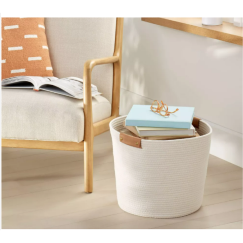 Decorative Coiled Rope Basket White - Brightroom™