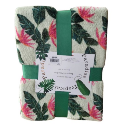 Blanket Flannel Throw Tropical Paradise