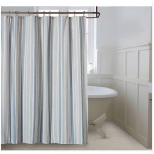 Bee & Willow Coastal Stripe 72-Inch X 72-Inch Shower Curtain in Blue Fog