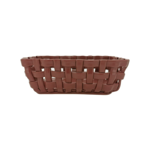 Bee & Willow™ Rectangular Weave Bread Basket in Red