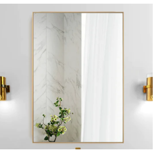 Idina Wall Bathroom Mirror, 28" x 20" Gold