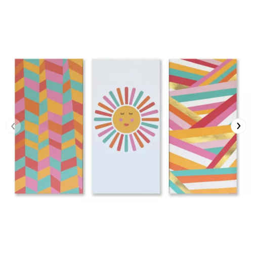 Wild Sage™ Geometric Sun 15-Inch x 30-Inch Canvas Wall Art (Set of 3)