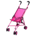 Precious toys Hot Pink & Black Handles Doll Stroller With Swiveling Wheels