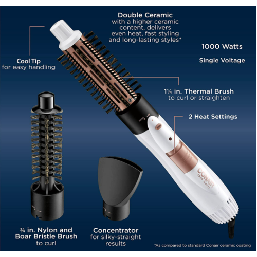 Conair Ceramic Ionic Hot Air Thermal Brush For Hair Dry