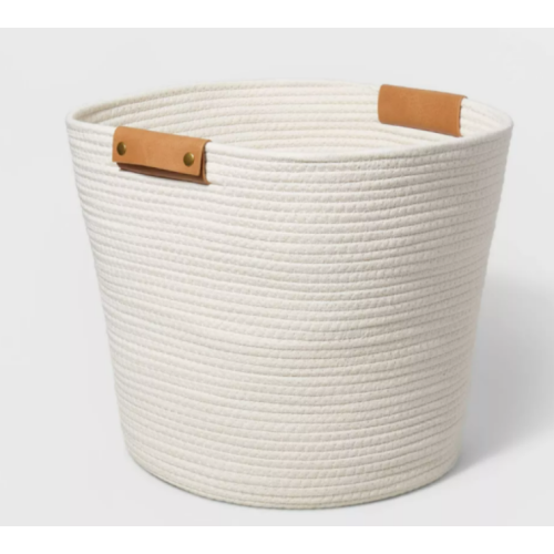 Decorative Coiled Rope Basket White - Brightroom™