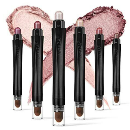 LUXAZA 6PCS Eyeshadow and Eyeliner Pen,Matte And Shimmer Cream Eyeshadow Pencil