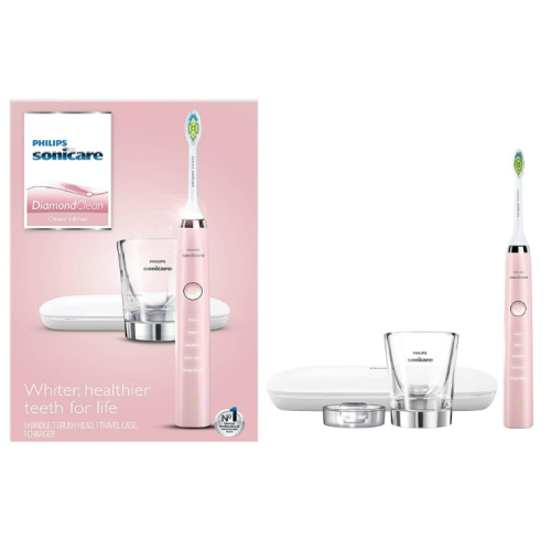 Philips Sonicare Diamondclean Classic Rechargeable Electric Power Toothbrush, Pink, HX9361/69