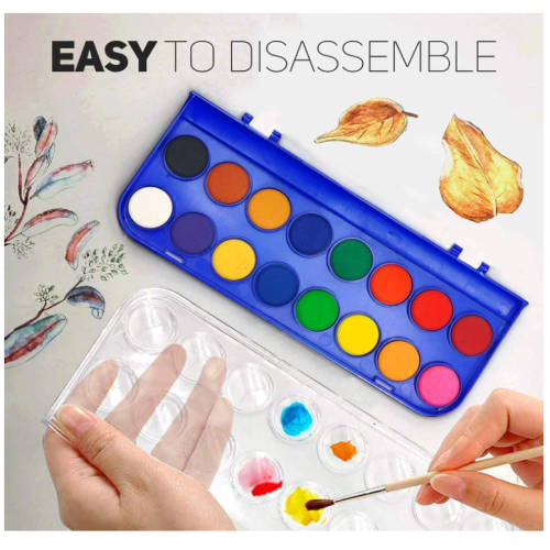 Watercolor Paint Set for Kids, Artists and Adults - Perfect Kit for Beginners or Professionals,16 Vibrant Color Cakes