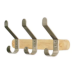 Wall Mounted Wood and Metal 3-Hook Rack