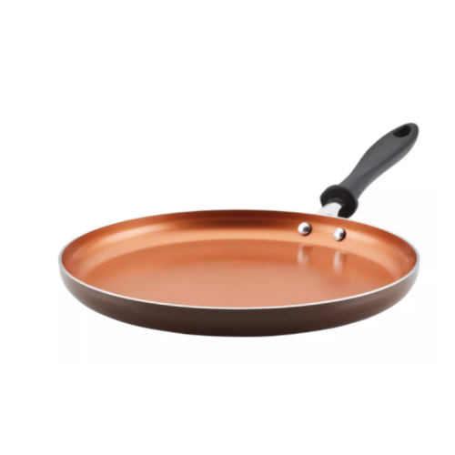 Farberware Reliance Pro 11" Aluminum Copper Ceramic Nonstick Round Griddle - Brown