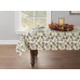 Stamped Leaves 60"x84" Oblong Embroidered Tablecloth Thanksgiving Fall