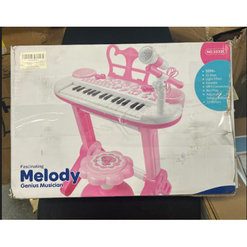Kids Piano Keyboard Toys, 31-Keys Piano for Toddler Ages 3-5-9, Educational Toys with Microphone, Stool, Portable Multifunction Electronic Musical Instrument, 3+Year Old Girls Birthday Gift Ideas-Pink