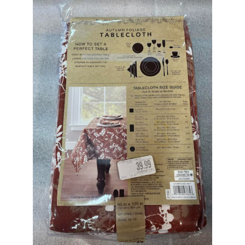 Autumn Foliage 60"x120" Oblong Tablecloth Multi-Color