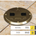RACO 6239BP Floor Kit with Recessed Duplex 15A TR Device and Adjustable Steel Box, 1-Gang, Brass