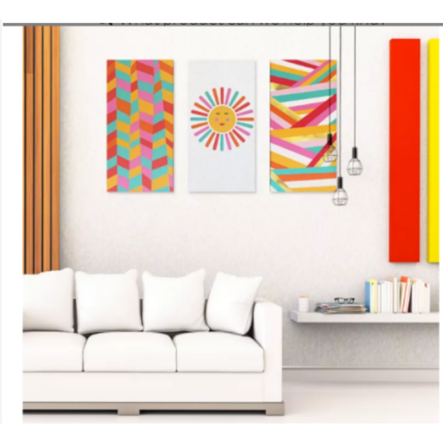 Wild Sage™ Geometric Sun 15-Inch x 30-Inch Canvas Wall Art (Set of 3)