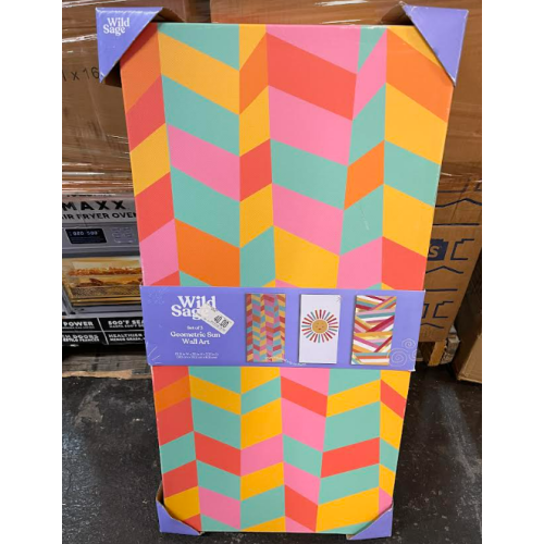 Wild Sage™ Geometric Sun 15-Inch x 30-Inch Canvas Wall Art (Set of 3)