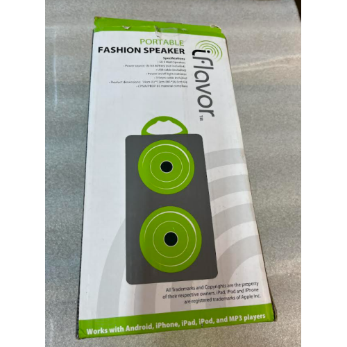 iFlavor Trendy Gray & Green Portable Speaker - Portable Fashion Speaker