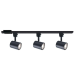 Charge 4 ft. Black Integrated LED Ceiling Line Voltage H Track Lighting Kit with 3 H Track Round Heads