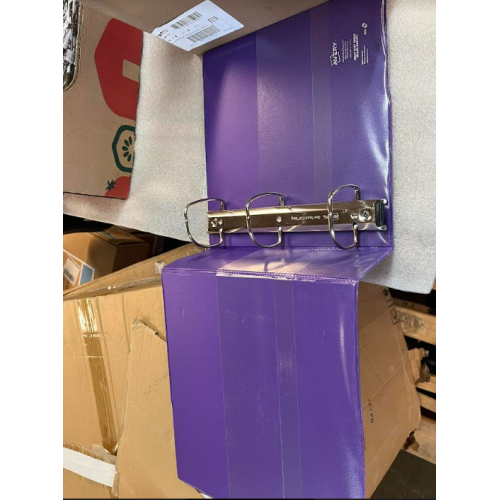 Avery Heavy-Duty View 3 Ring Binder, 5 Inch One Touch EZD Rings, 2.3/4.8 Inch Spine, 1 Purple Binder (79816) (Pack of 4)