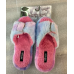 Kensie Women’s Size 6/7 Memory Foam Rainbow Pink/Blue Tie-Dye Faux Fur Slippers