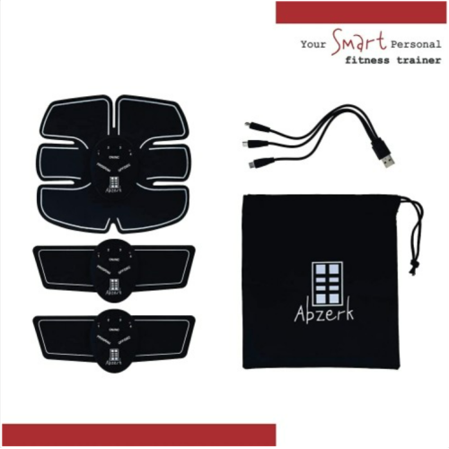 ABZERK Abs Stimulator USB Rechargeable Abs Workout Equipment For Women, Men | Body Toner Ab Simulator Home Workout For Belly, Arms, Thighs, Hips and Chest Your Professional Trainer 2 pack