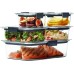 Rubbermaid Brilliance Food Storage Container, 10-Piece Set, 100% Leak-Proof, Plastic, Clear