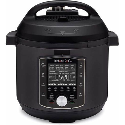 Pro 10-in-1 Pressure Cooker, Slow Cooker, Rice/Grain Cooker, Steamer, Sauté, Sous Vide, Yogurt Maker, Sterilizer, and Warmer, Includes Free App with over 1900 Recipes, Black, 6 Quart