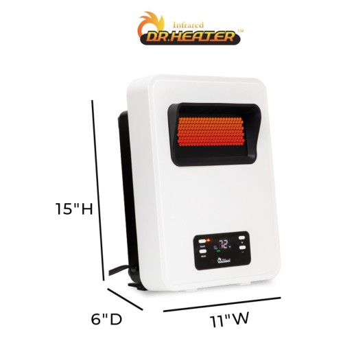 Dr Infrared Heater DR-908 HeatStyle 2-Way Wall Mount or Portable Space Heater, Energy Saving Dual-Heat System, Child and Pet Safe, Powerful 1500 Watt Space Heater $139.00