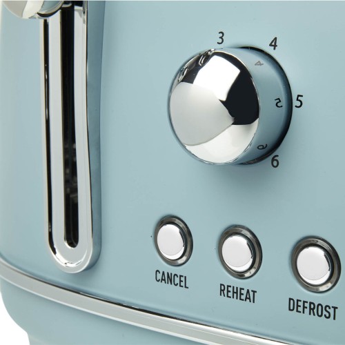 HIGHCLERE POOLE BLUE 4-SLICE TOASTER
