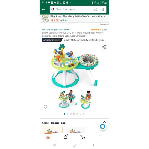 The Around We Go 2-in-1 Walk-Around Activity Center 